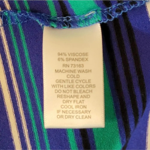 CUPIO Women's Nautical Cold Shoulder Striped Shirt Dress Blue Size Large - Picture 12 of 15